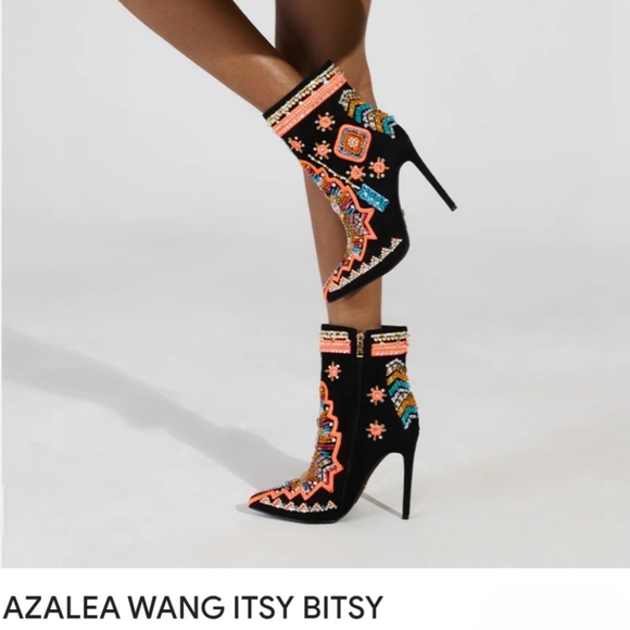 The AZALEA WANG Itsy Bitsy Multi Embellished Booties - Picture 6 of 6